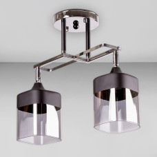Люстра потолочная Light House SR-18522/2 BK+CH L520*W120*H300 хром + черный 