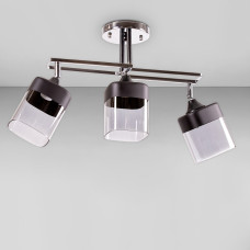 Люстра потолочная Light House SR-18522/3 BK+CH L520*W120*H300 черная + хром