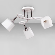 Люстра стельова Light House SR-18526/3 WT+CH D560*H240 білий + хром