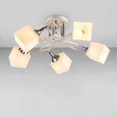 Люстра стельова Light House SR-18526/5 WT+CH D560*H240 білий + хром