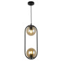 Зображення Люстра підвісна Light House LS-17189-2 BK+BR чорний + бурштиновийИМ Light-Deco