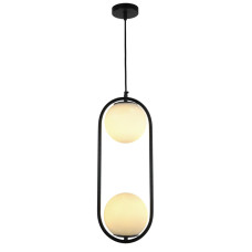 Люстра підвісна Light House LS-17189-2 BK+WH чорний + білий
