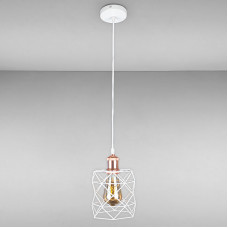 Люстра підвісна Light House LS-17192F-1 WH+RG білий + мідь