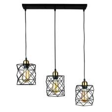 Люстра підвісна Light House LS-17192F-3 BK+BRONZE (500) чорний + бронза