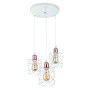 Зображення Люстра підвісна Light House LS-17192F-3 WH+RG (300) білий + мідьИМ Light-Deco