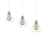 Зображення Люстра підвісна Light House LS-17196F-3 WH+RG (500) білий + мідьИМ Light-Deco1