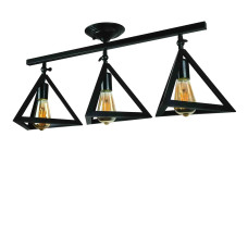 Люстра стельова Light House LS-17205F-3 BK чорна
