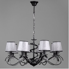Люстра підвісна з абажурами Light House DL-17219/8 Хром з чорним