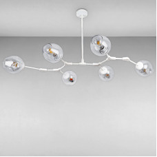 Люстра молекула подвесная Light House LS-17085-6 WH+CL белая