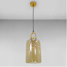 Люстра підвісна Light House LS-18033-1 BRZ+BR бронза коричневий плафон