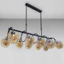 Зображення Люстра підвісна Light House LS-18034-10 BK+BR чорна плафон коричневий  ИМ Light-Deco 