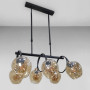 Зображення Люстра підвісна Light House LS-18034-6 BK+BR чорна  плафон коричневий  ИМ Light-Deco 