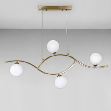 Люстра підвісна Light House LS-18061-4 BRZ+WH бронза плафон білий 