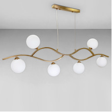 Люстра підвісна Light House LS-18061-6 BRZ+WH бронза білий плафон