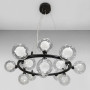 Зображення Люстра підвісна Light House LS-18066-15 BK+CLWH чорна плафон прозорий ИМ Light-Deco 