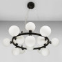 Зображення Люстра підвісна Light House LS-18066-15 BK+WH чорна плафон білий ИМ Light-Deco 