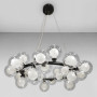Зображення Люстра підвісна Light House LS-18066-25 BK+CLWH чорна плафон прозорий ИМ Light-Deco 