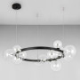 Зображення Люстра підвісна Light House LS-17132-15 BK+CL чорна плафон прозорий ИМ Light-Deco 