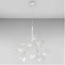 Люстра підвісна Light House LS-18078-27 WH+CL біла плафон прозорий