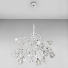 Люстра підвісна Light House LS-18078-36 WH+CL біла плафон прозорий