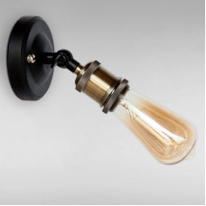 Світильник настінний Бра Light House LS-18104-1 old bronze чорний + бронза