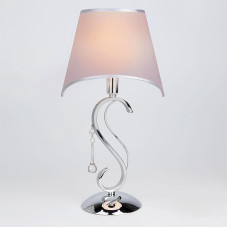 Настільна лампа з абажуром Light House S-18118/1T BODY+SHADE CR 250*250*480 хром