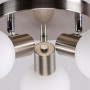 Изображение Люстра потолочная Light House S-18119/3 SN+WT 340*340*150 сатин плафон белый ИМ Light-Deco 2 
