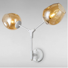 Настінний світильник Бра Light House LS-18121-2 WH+BR білий плафон коричневий