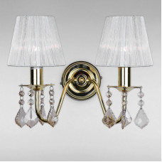 Настінний світильник Бра з абажуром Light House LS-18125GD-2 GD SILVER золото плафон сірий