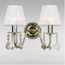 Настінний світильник Бра з абажуром Light House LS-18125GD-2 GD WHITE золото плафон білий 