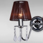 Зображення Настінний світильник Бра з абажуром Light House LS-18125WH-2 WH BROWN чорний хром плафон коричневий ИМ Light-Deco 1 