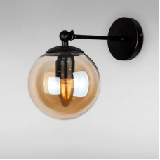 Настінний світильник Бра Light House LS-18150F-1 BK+BR чорний плафон коричневий