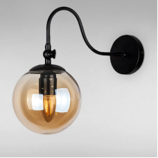 Настінний світильник Бра Light House LS-18150F3-1 BK+BR чорний плафон коричневий 