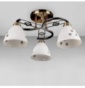 Стельова люстра Light House SH-18163/3 AB+BK H240*D620 E27 бронза плафон білий