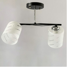 Люстра стельова Light House SW-18155/2 CR+BK 400*200*290 чорна+хром
