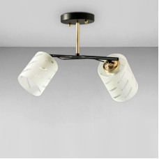 Люстра стельова Light House SW-18155/2 FGD+BK 400*200*290 чорна + золото
