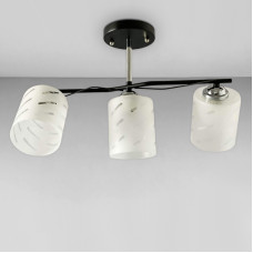 Люстра стельова Light House SW-18155/3 CR+BK 460*200*290 чорна+хром