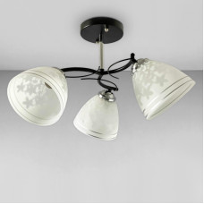 Люстра стельова Light House SW-18156/3A CR+BK 400*400*270 чорна + хром