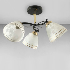 Люстра стельова Light House SW-18156/3A FGD+BK 400*400*270 чорна + золото