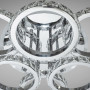 Зображення Стельова люстра LED з диммером та підсвічуванням DS-18003/3+3HR LED 3color dimmer 90W хром ИМ Light-Deco 2 