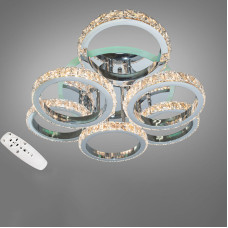 Стельова люстра LED з диммером та RGB підсвічуванням DS-18004/3+3HR LED RGB dimmer 80W хром