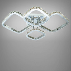 Стельова люстра LED з диммером та підсвічуванням DS-18008/2+2HR LED 3color dimmer 85W хром