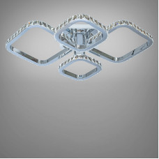 Стельова люстра LED з диммером та RGB підсвічуванням DS-18008/2+2HR LED RGB dimmer 75W хром