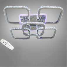 Потолочная люстра LED с диммером и подсветкой DS-18008/4+1HR LED 3color dimmer 120W хром