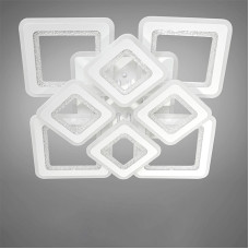 Стельова люстра LED з диммером та підсвічуванням DS-18009/4+4WH LED 3color dimmer біла