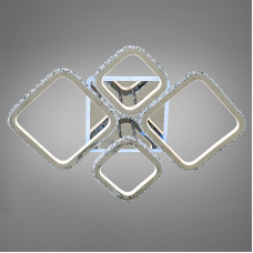 Стельова люстра LED з диммером та підсвічуванням DS-18012/2+2HR LED 3color dimmer 160W хром
