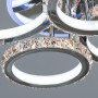 Зображення Стельова люстра LED з диммером та підсвічуванням DS-18013/4HR LED 3color dimmer 150W хром ИМ Light-Deco 2 