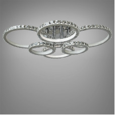 Стельова люстра LED з диммером та підсвічуванням DS-18013/6HR LED 3color dimmer 250W хром