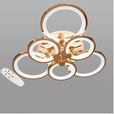 Стельова люстра LED з диммером та підсвічуванням DS-D18014/3+3G LED 3color dimmer 110W золото
