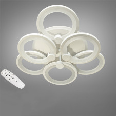 Стельова люстра LED з диммером та RGB підсвічуванням DS-18014/3+3WH LED RGB dimmer 90W білий